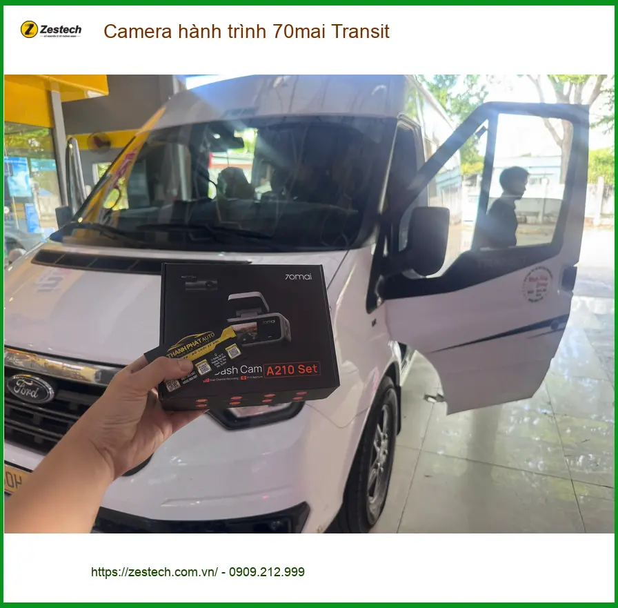 Anh Cường lắp Camera 70mai cho Ford Transit tại Q9 ghi hành trình an toàn ảnh thực tế 5