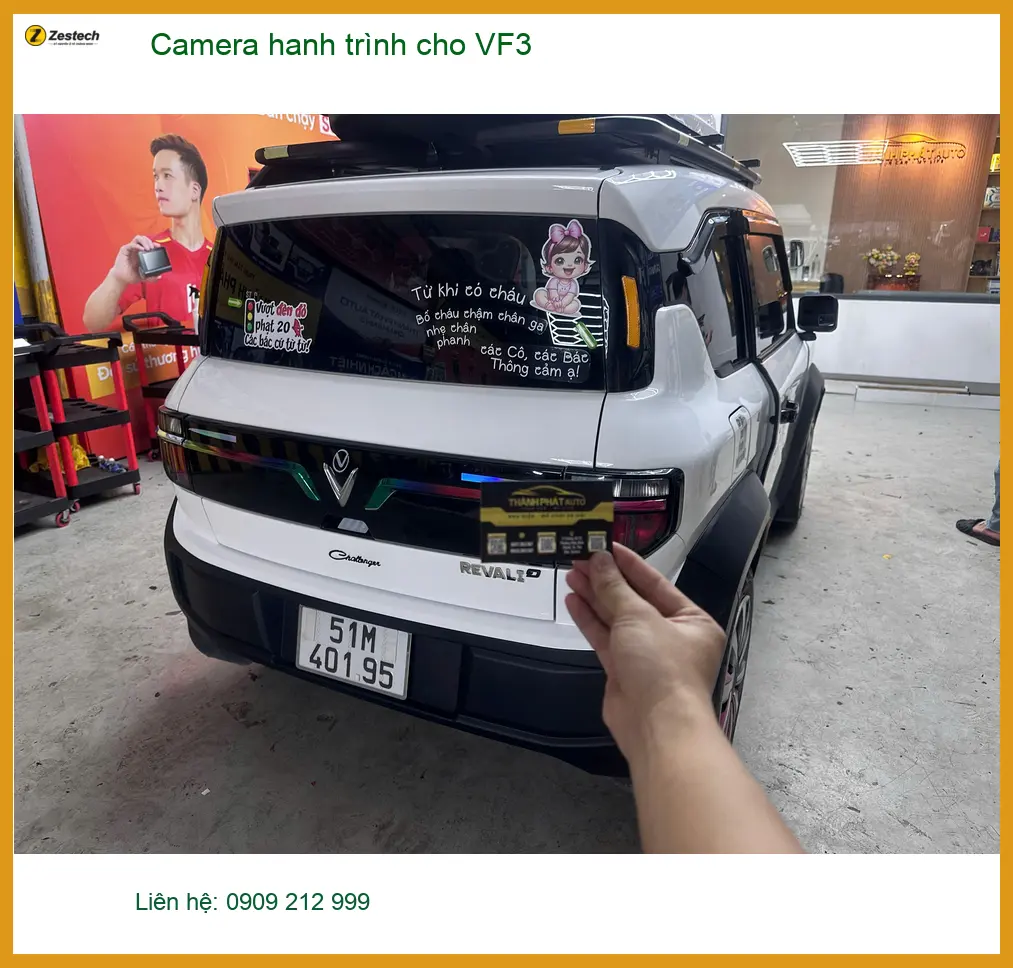 Anh Kiên lắp Camera hành trình cho VinFast VF3 tại Quận 12 ảnh thực tế 3