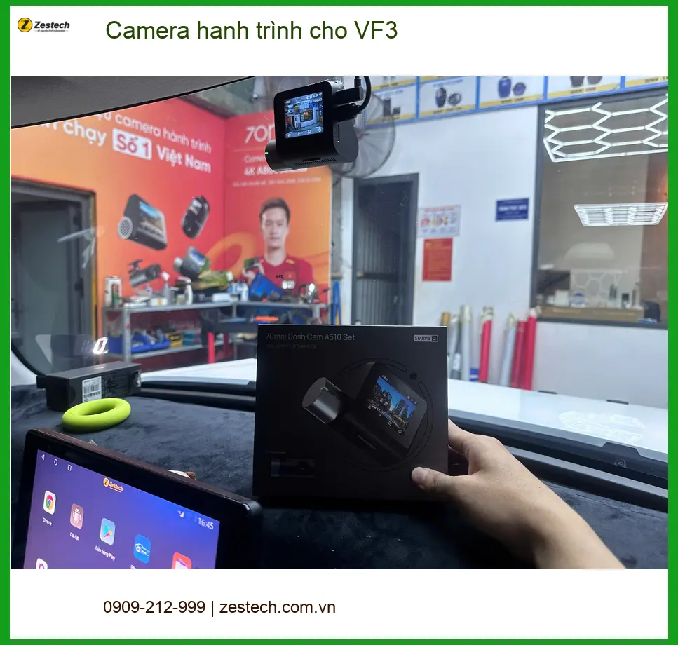 Anh Kiên lắp Camera hành trình cho VinFast VF3 tại Quận 12 ảnh thực tế 4