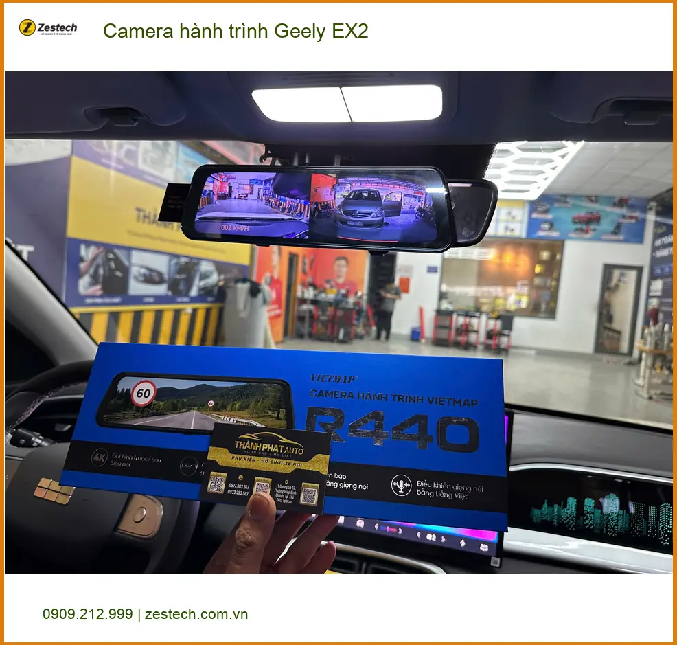 Anh Minh lắp camera hành trình Geely EX2 cho VinFast Lux A2.0 tại Quận 12 ảnh thực tế 2