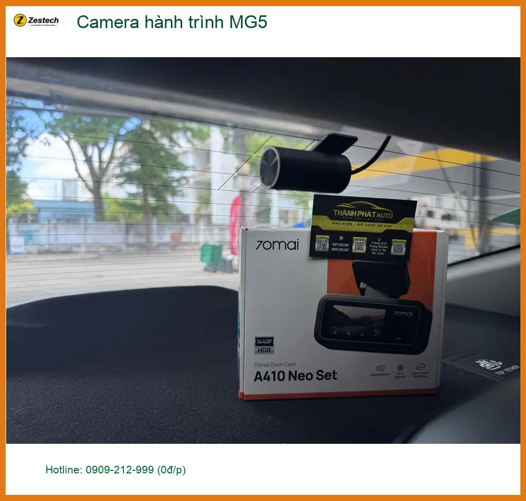 Chị Thảo lắp camera hành trình cho MG5 để an tâm lái xe trên đường đông đúc Quận 9 ảnh thực tế 2