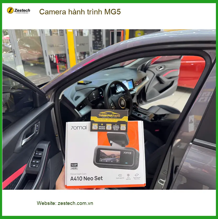 Chị Thảo lắp camera hành trình cho MG5 để an tâm lái xe trên đường đông đúc Quận 9 ảnh thực tế 4