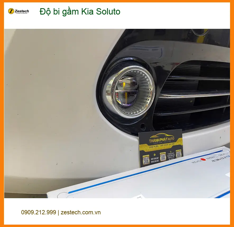 Bác Trí độ bi gầm Kia Soluto Quận 9 để cải thiện tầm nhìn ban đêm ảnh thực tế 4