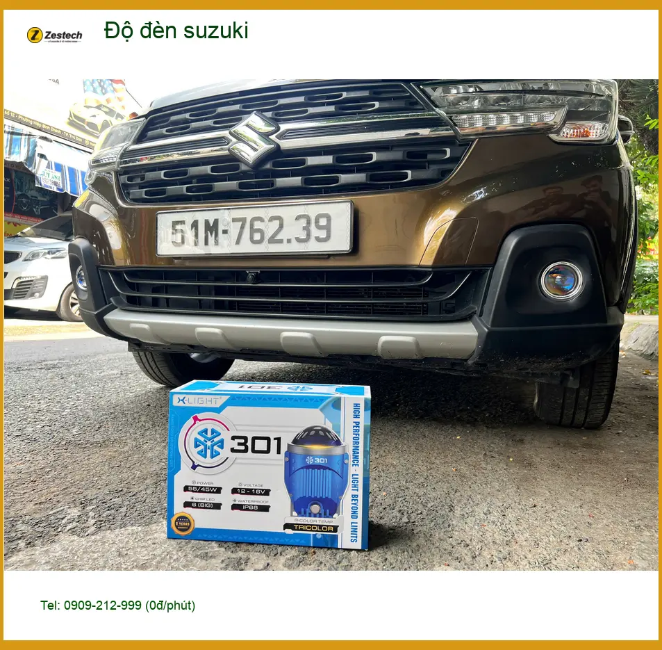 Anh Tấn độ đèn Suzuki Ertiga vì đèn zin kém sáng, an toàn tại Thủ Đức ảnh thực tế 2