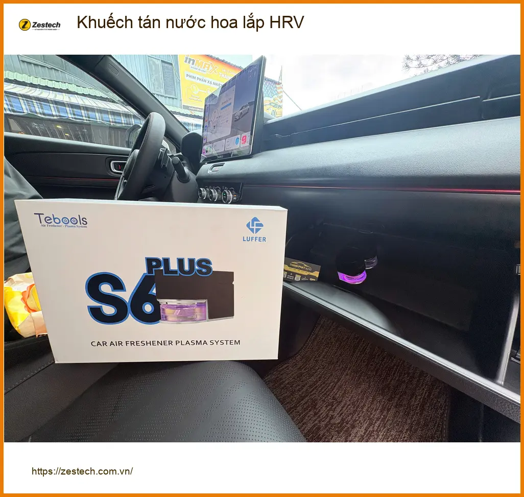 Chị Minh Thư lắp khuếch tán nước hoa cho Honda HRV tại Thủ Đức ảnh thực tế 2