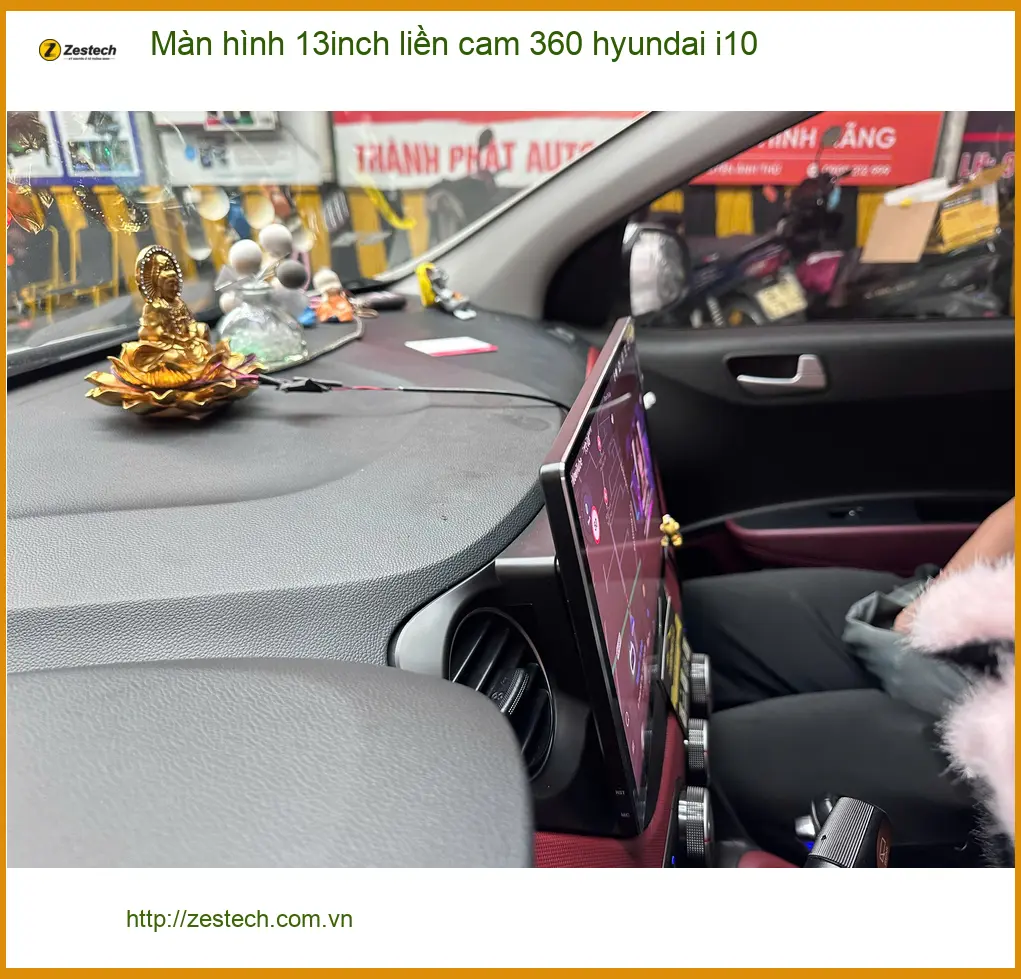 Anh Kiên nâng cấp màn hình 13inch liền cam 360 Hyundai i10 an toàn tại Quận 12 ảnh thực tế 2