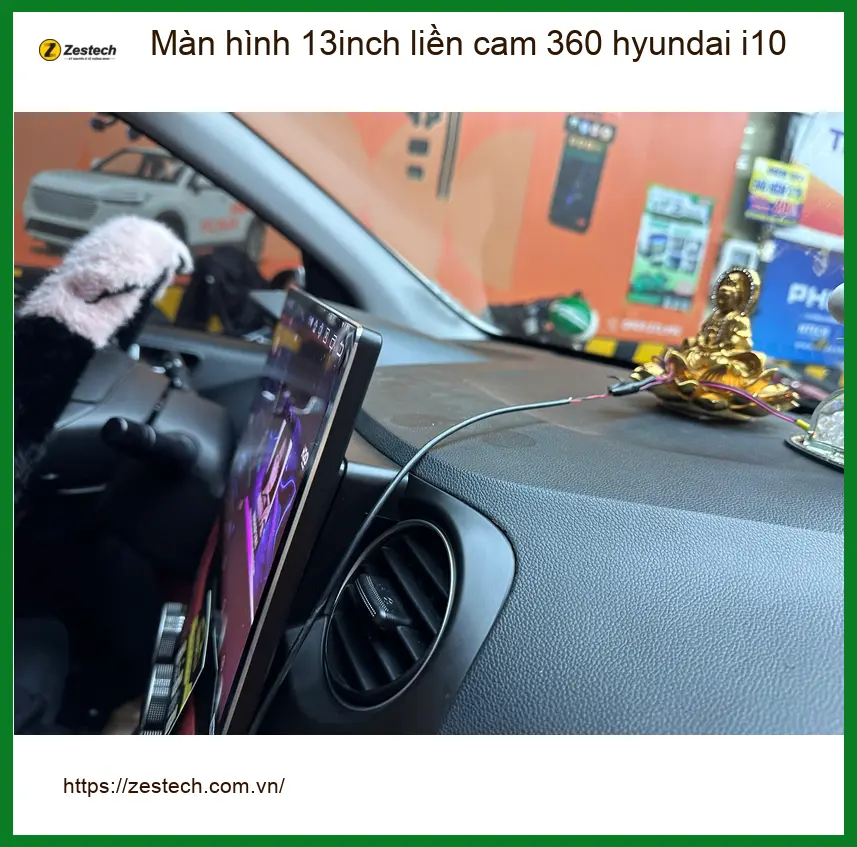 Anh Kiên nâng cấp màn hình 13inch liền cam 360 Hyundai i10 an toàn tại Quận 12 ảnh thực tế 3