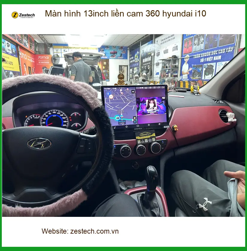 Anh Kiên nâng cấp màn hình 13inch liền cam 360 Hyundai i10 an toàn tại Quận 12 ảnh thực tế 4