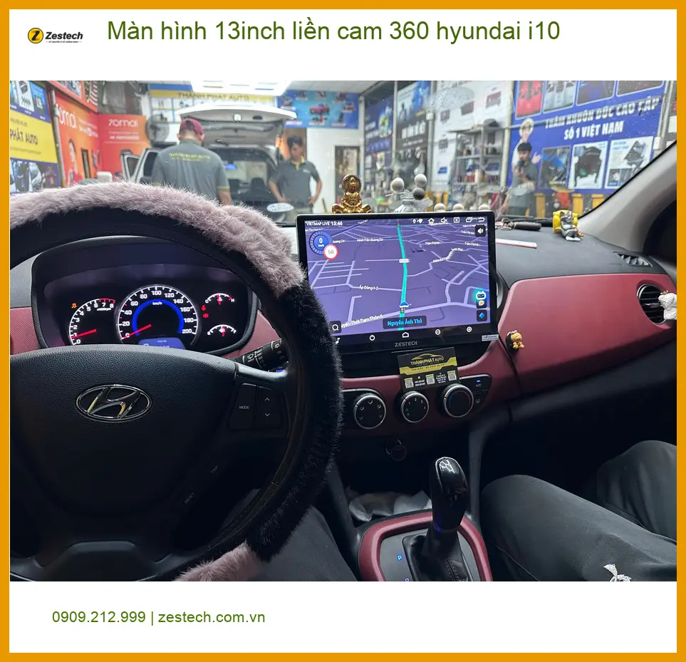 Anh Kiên nâng cấp màn hình 13inch liền cam 360 Hyundai i10 an toàn tại Quận 12 ảnh thực tế 5