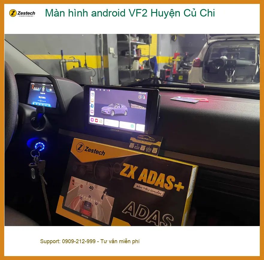 Nơi Lắp Màn Hình Android Ô Tô hình android VF2 Huyện Củ Chi - Giá Tốt TPHCM ảnh thực tế 2