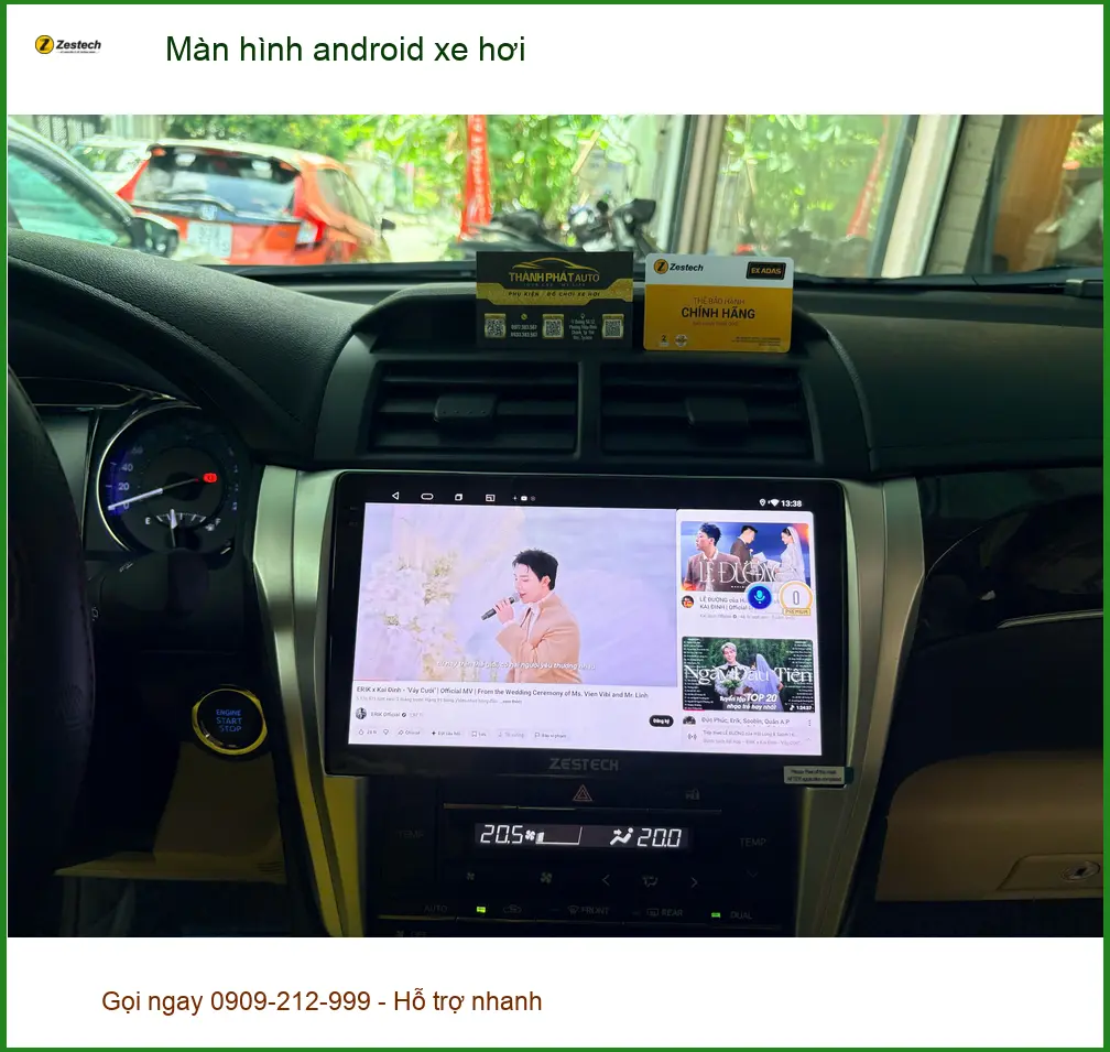 Anh Minh lắp màn hình android xe hơi cho Toyota Camry ở Quận Thủ Đức