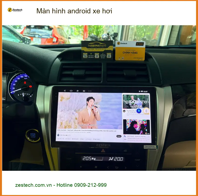 Anh Minh lắp màn hình android xe hơi cho Toyota Camry ở Quận Thủ Đức ảnh thực tế 2