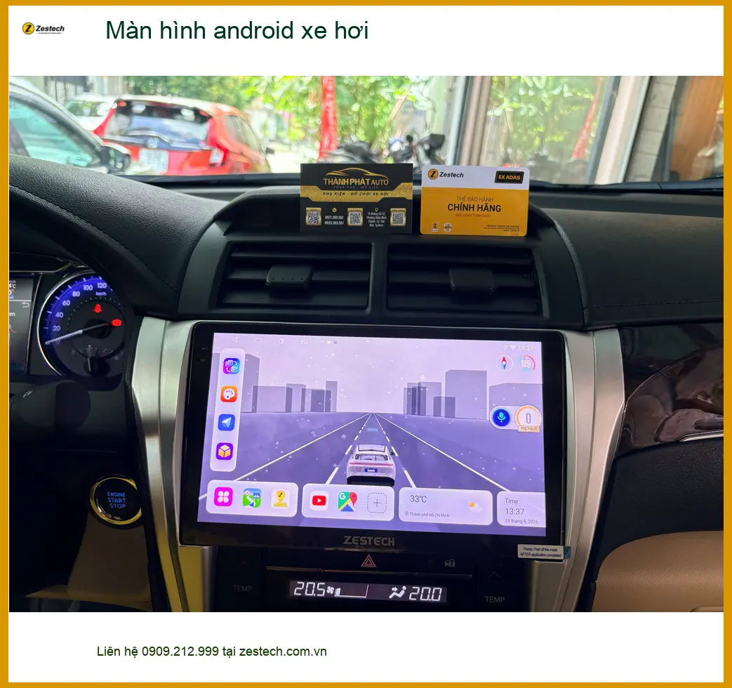 Anh Minh lắp màn hình android xe hơi cho Toyota Camry ở Quận Thủ Đức ảnh thực tế 3