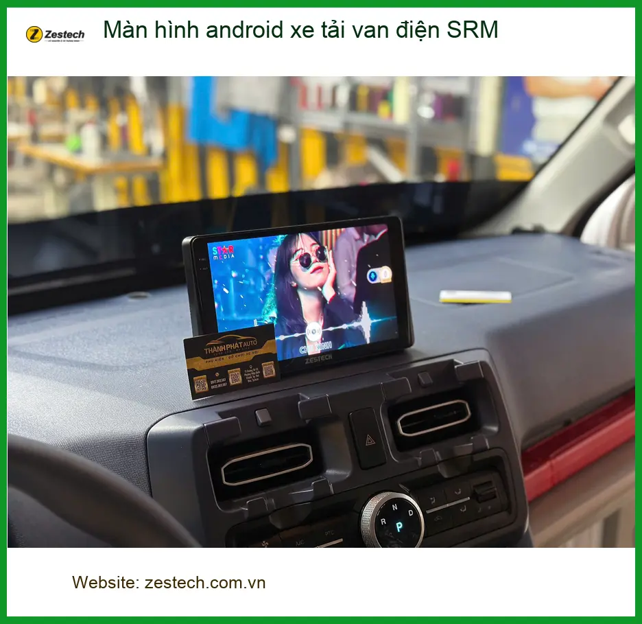 Anh Kiên lắp Màn hình Android cho xe tải van điện SRM tại Quận 12 ảnh thực tế 2