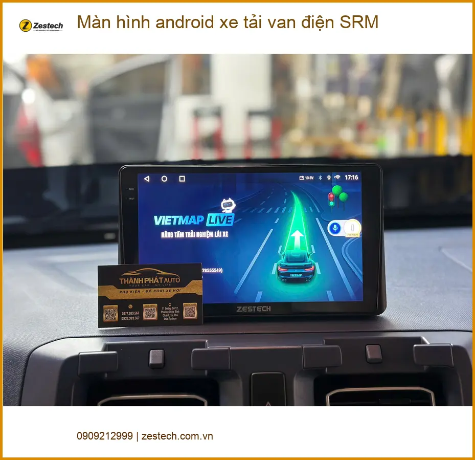 Anh Kiên lắp Màn hình Android cho xe tải van điện SRM tại Quận 12 ảnh thực tế 5