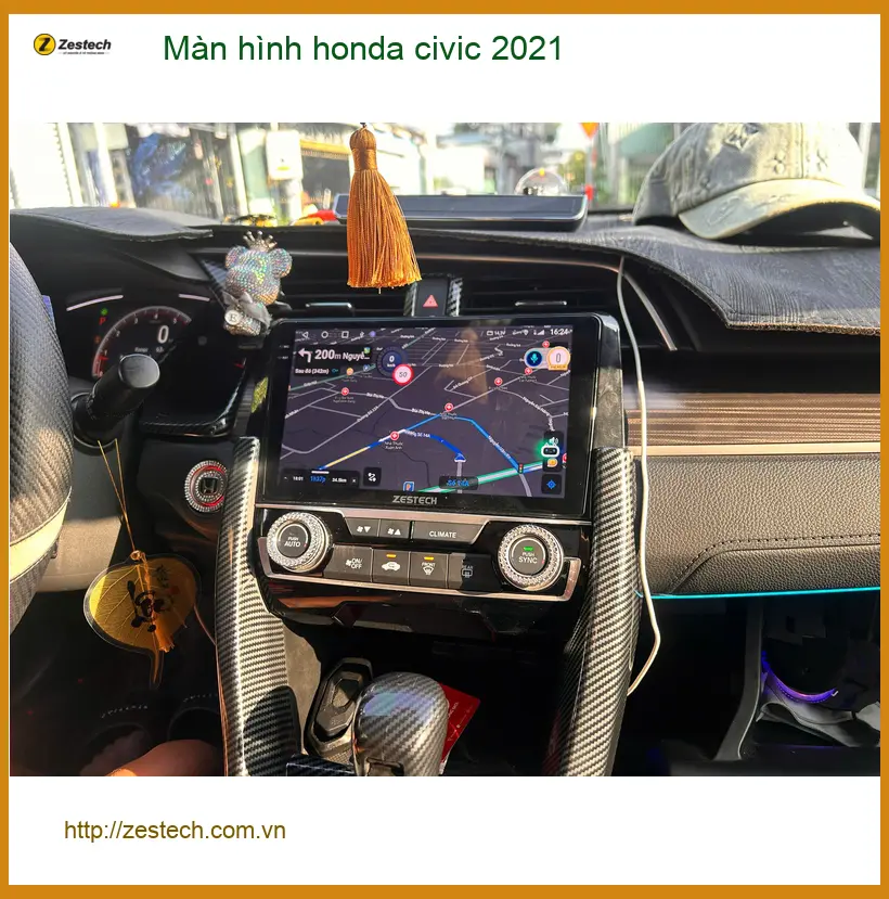 Anh Minh nâng cấp màn hình Honda Civic 2021 tại Quận 12 vì màn zin thiếu tính năng ảnh thực tế 3