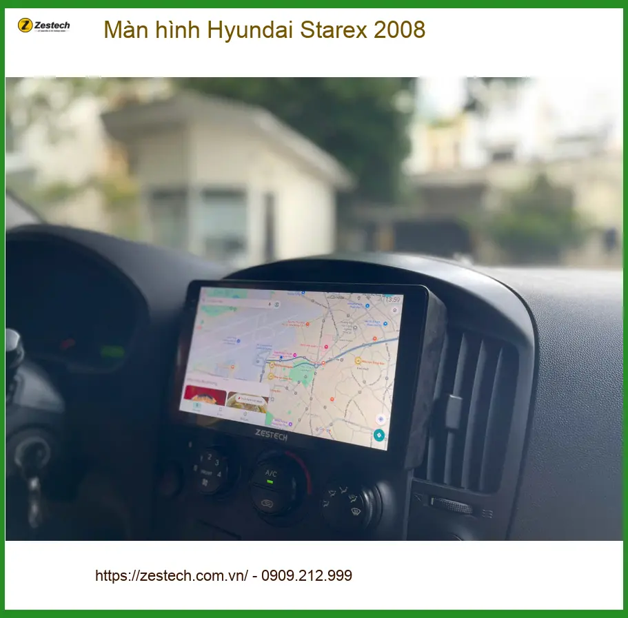 Chú Tấn lắp màn hình Hyundai Starex 2008 ở Quận 12 vì màn hình cũ đã lỗi thời. ảnh thực tế 2