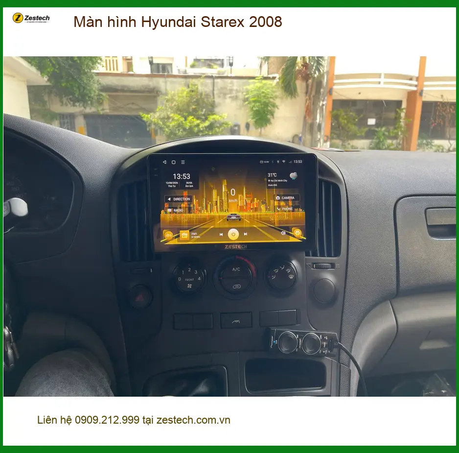 Chú Tấn lắp màn hình Hyundai Starex 2008 ở Quận 12 vì màn hình cũ đã lỗi thời. ảnh thực tế 3
