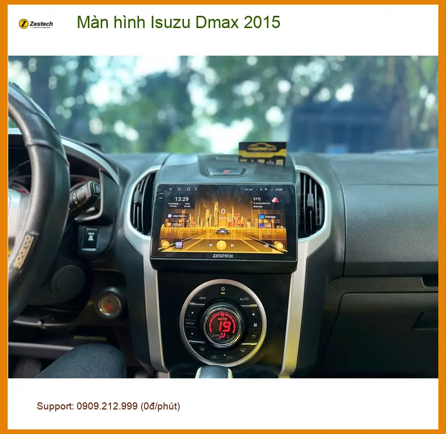 Anh Dũng nâng cấp màn hình Isuzu Dmax 2015 tại Quận 9 cho chuyến đi xa ảnh thực tế 3