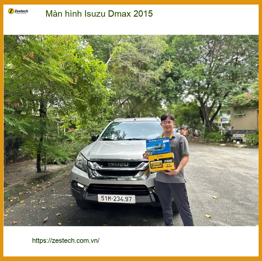 Anh Khang lắp màn hình Isuzu Dmax 2015 ở Thủ Đức vì màn zin cũ kỹ ảnh thực tế 2