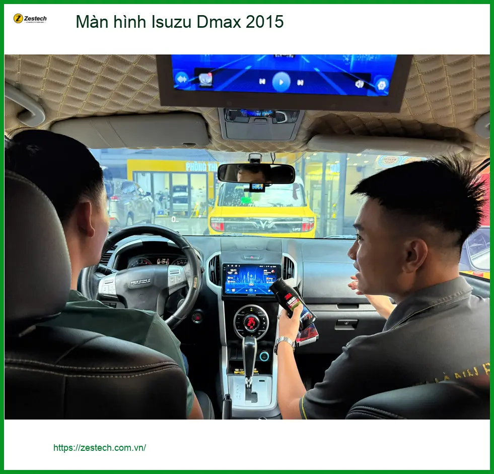 Anh Khang lắp màn hình Isuzu Dmax 2015 ở Thủ Đức vì màn zin cũ kỹ ảnh thực tế 4