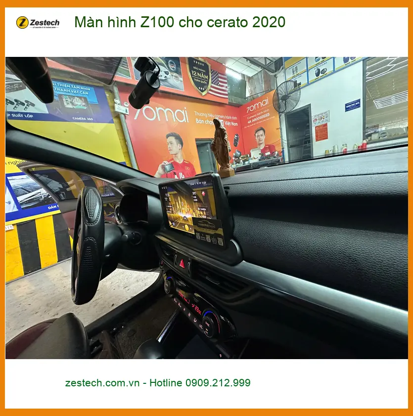 Chị Thanh lắp màn hình Z100 cho Cerato 2020 tại Quận 12 vì màn zin thiếu tiện ích ảnh thực tế 2
