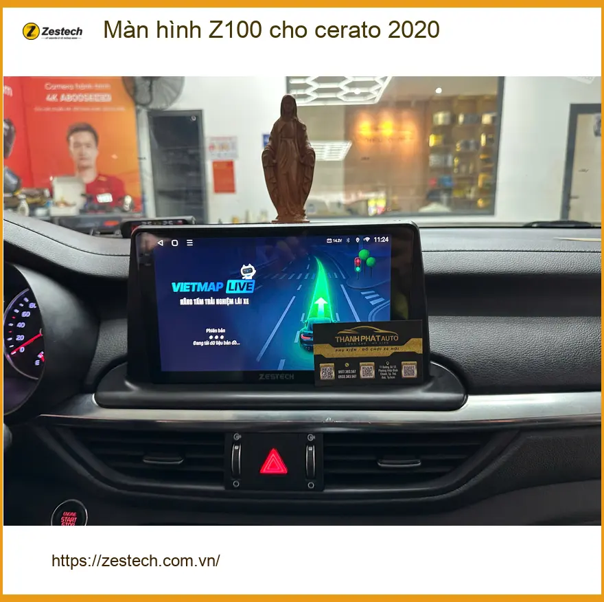 Chị Thanh lắp màn hình Z100 cho Cerato 2020 tại Quận 12 vì màn zin thiếu tiện ích ảnh thực tế 3