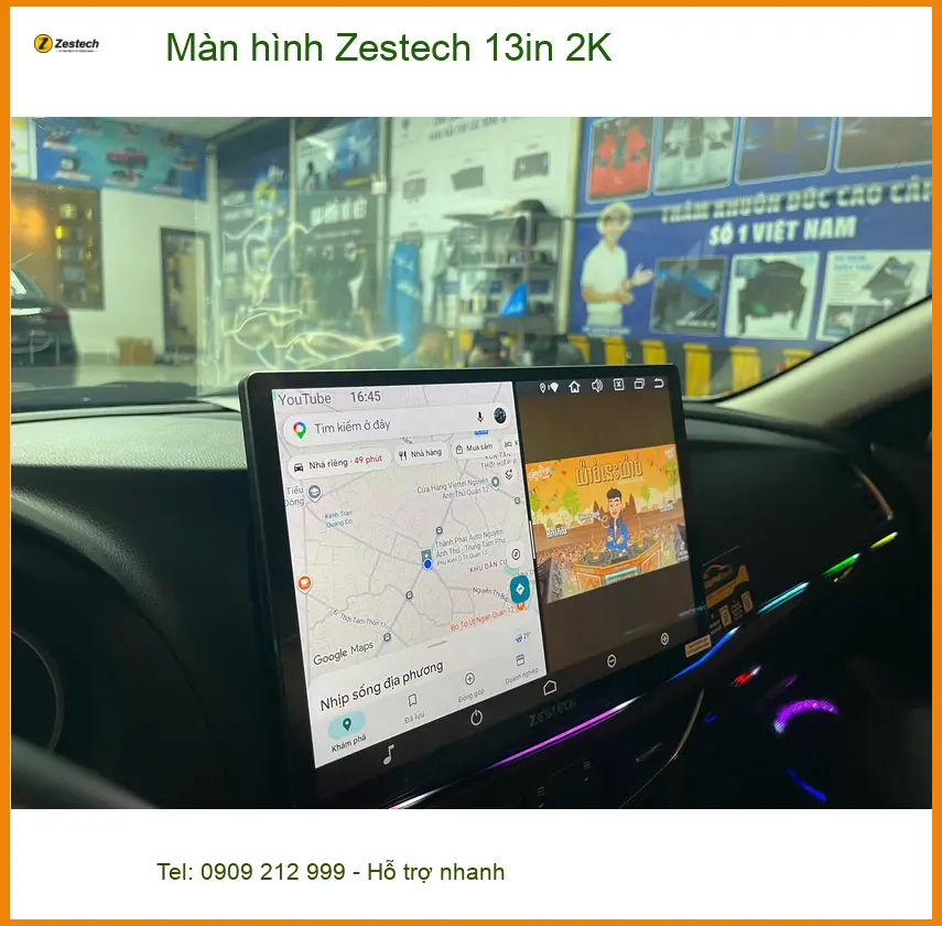 Chị Thảo nâng cấp màn hình Zestech 13in 2K cho Hyundai Accent ở Quận 12