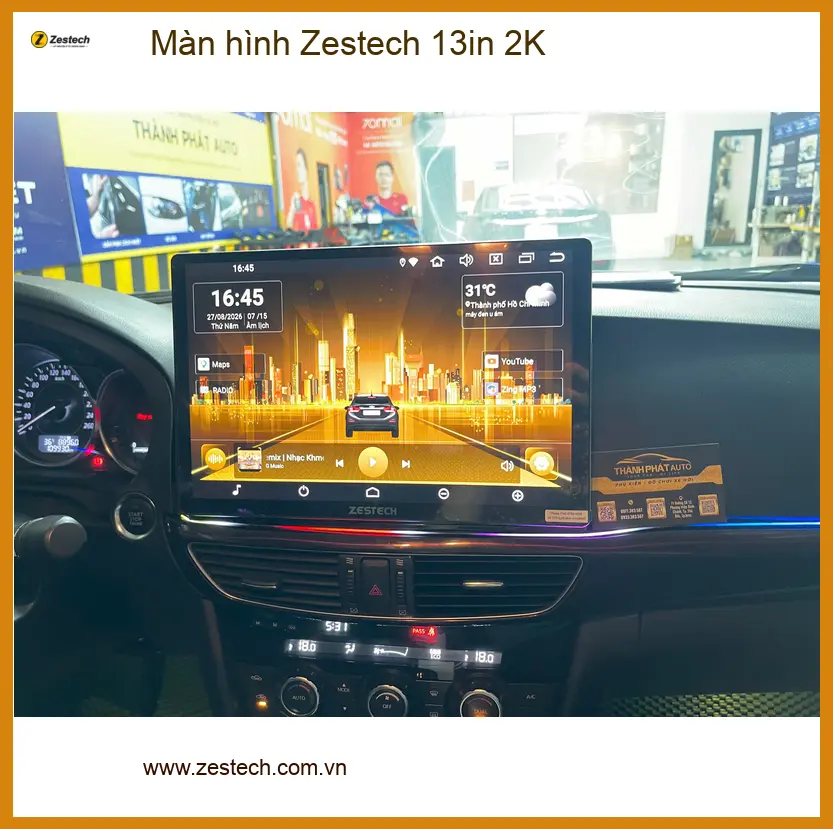Chị Thảo nâng cấp màn hình Zestech 13in 2K cho Hyundai Accent ở Quận 12 ảnh thực tế 5
