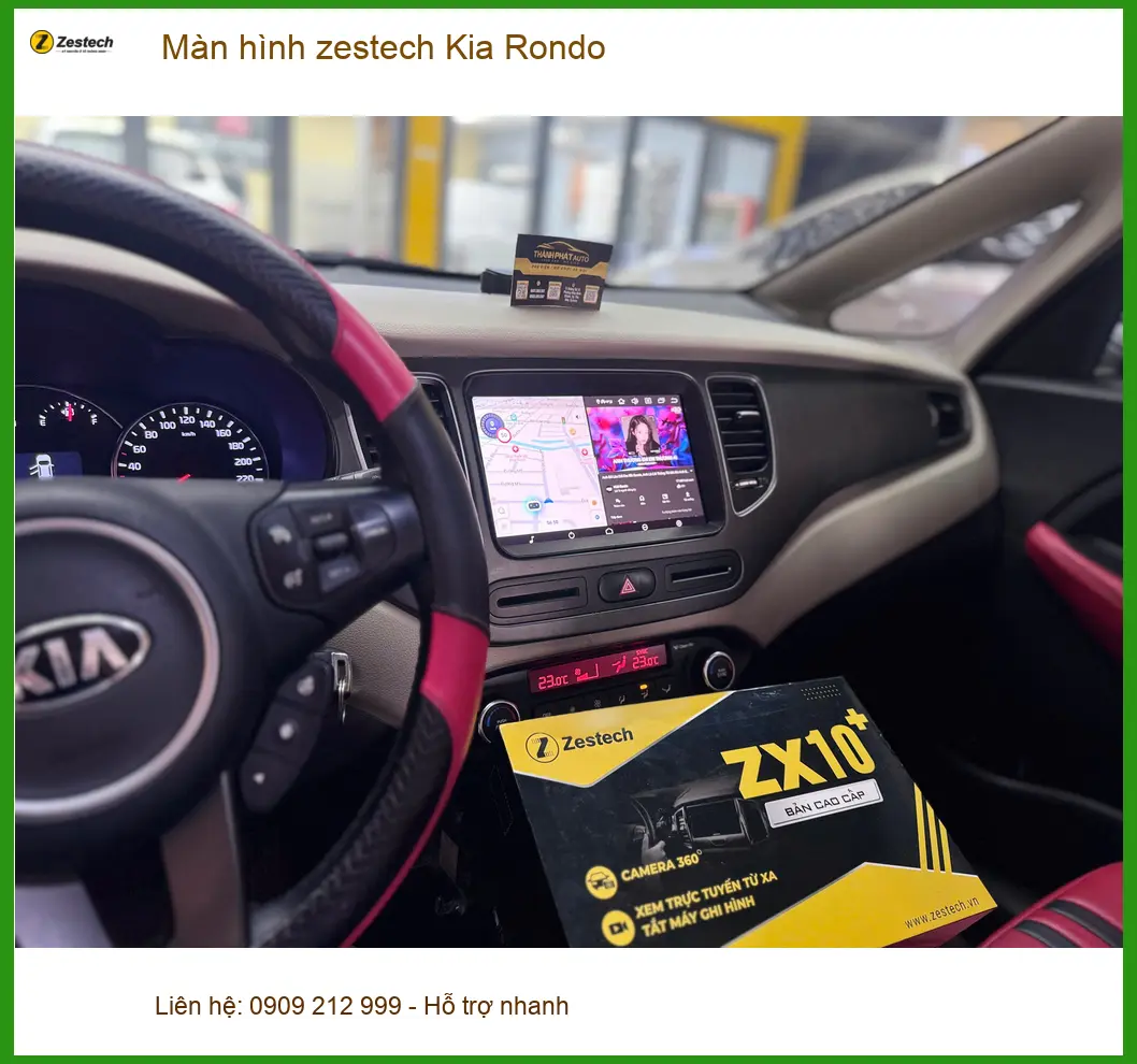 Anh Hào lắp Màn hình Zestech cho Kia Rondo ở Quận 9 để tiện dẫn đường
