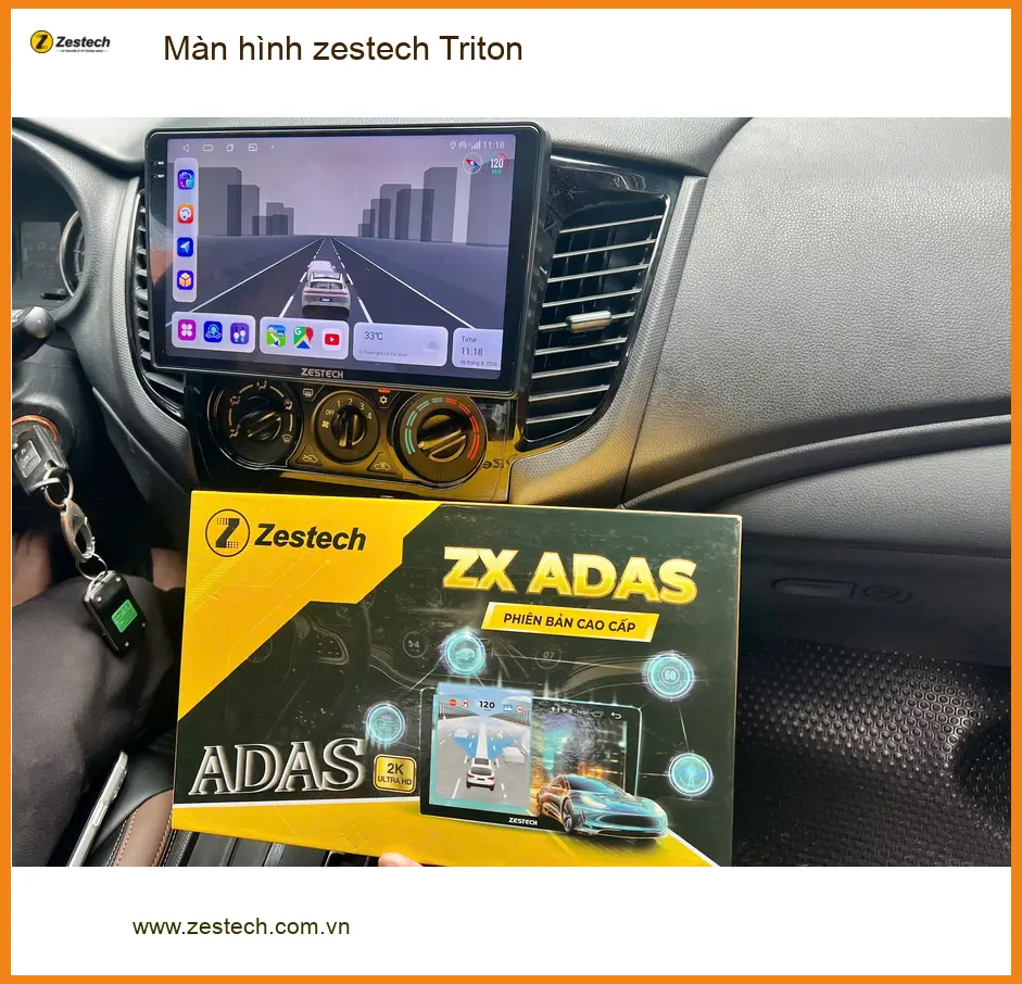Anh Vĩnh nâng cấp màn hình Zestech cho Triton tại Thủ Đức ảnh thực tế 2