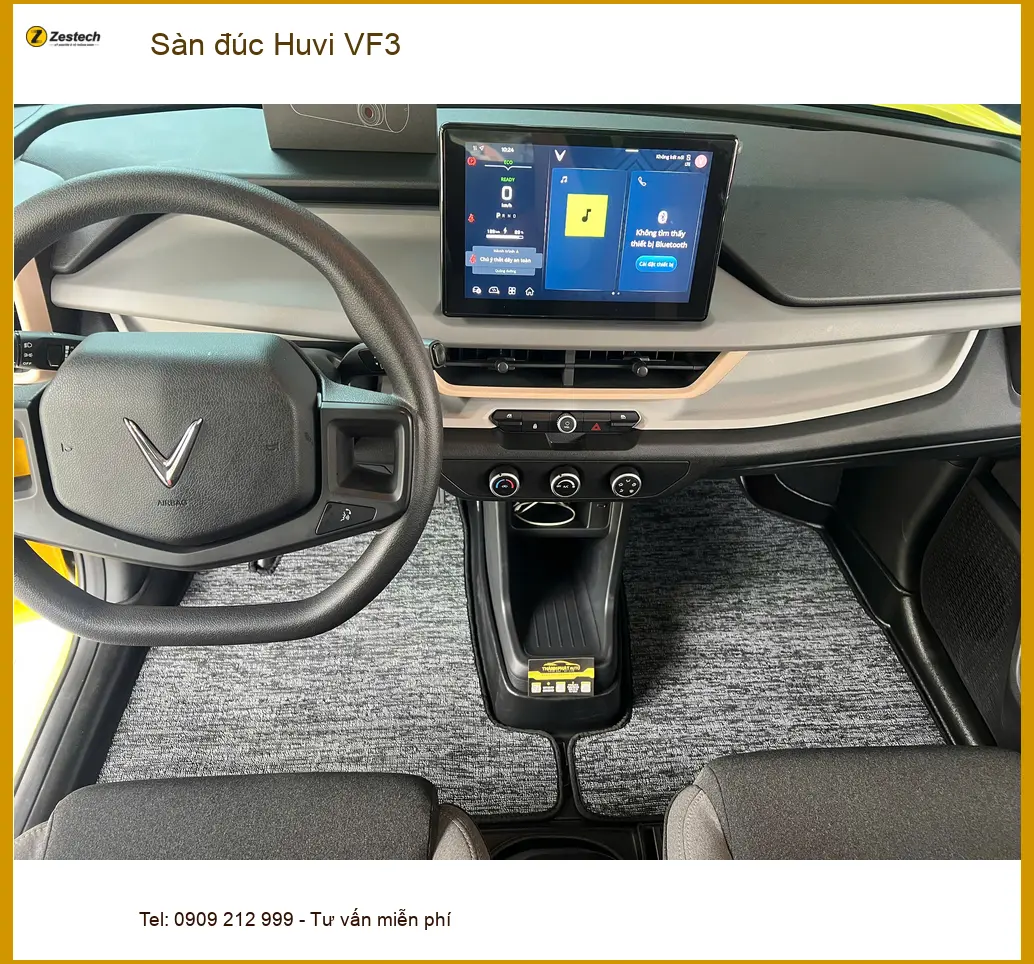 Chị Mai Anh lắp sàn đúc Huvi VF3 cho VinFast VF3 ở Quận Thủ Đức