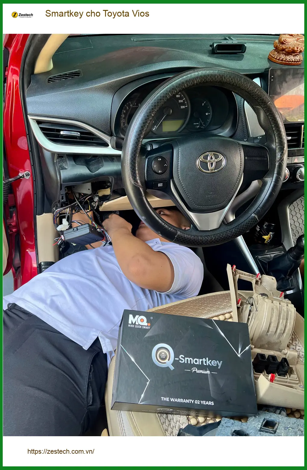 Anh Khải lắp Smartkey cho Toyota Vios tại Quận Thủ Đức sau sự cố chìa khóa cơ hỏng
