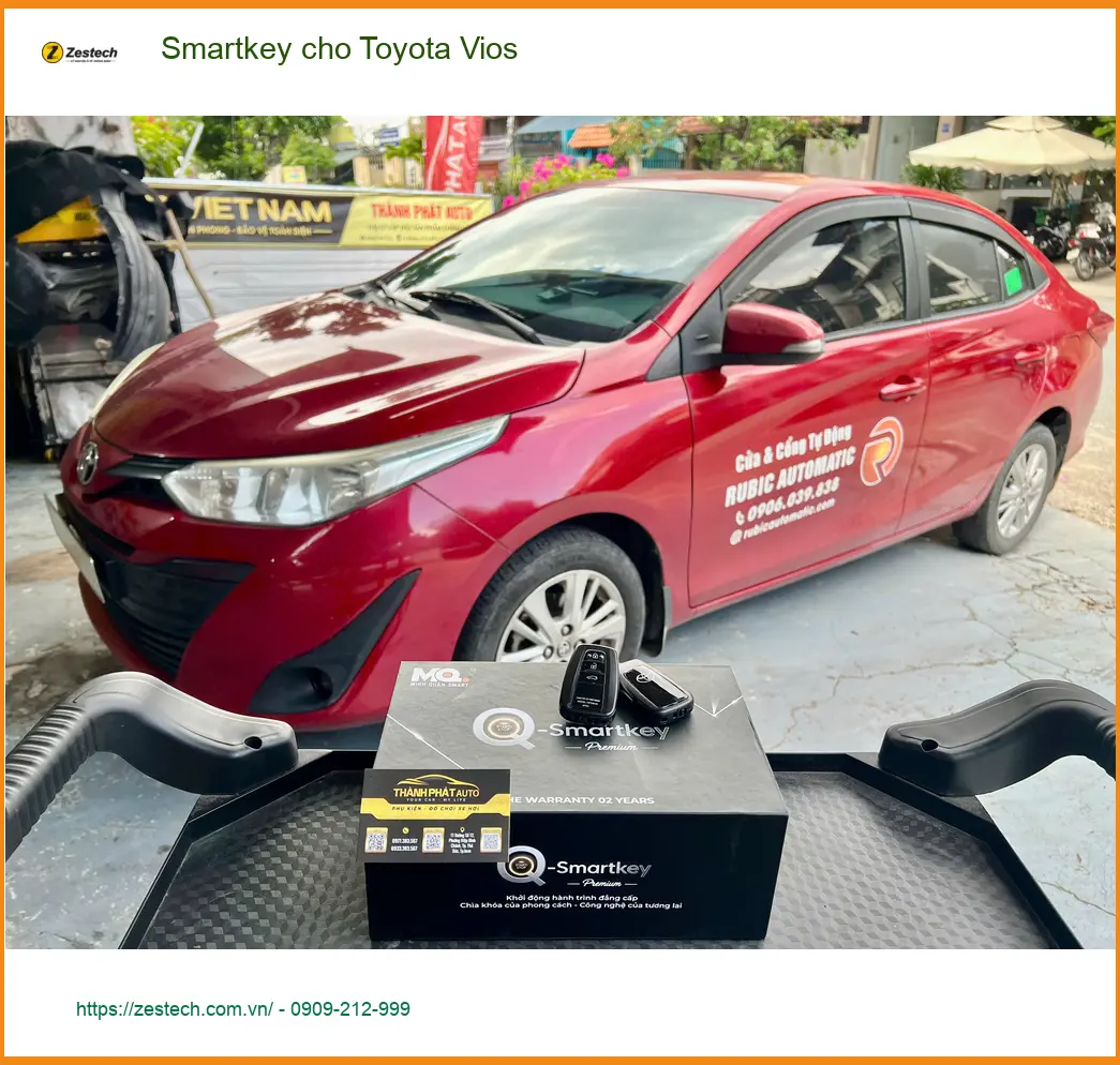 Anh Khải lắp Smartkey cho Toyota Vios tại Quận Thủ Đức sau sự cố chìa khóa cơ hỏng ảnh thực tế 2