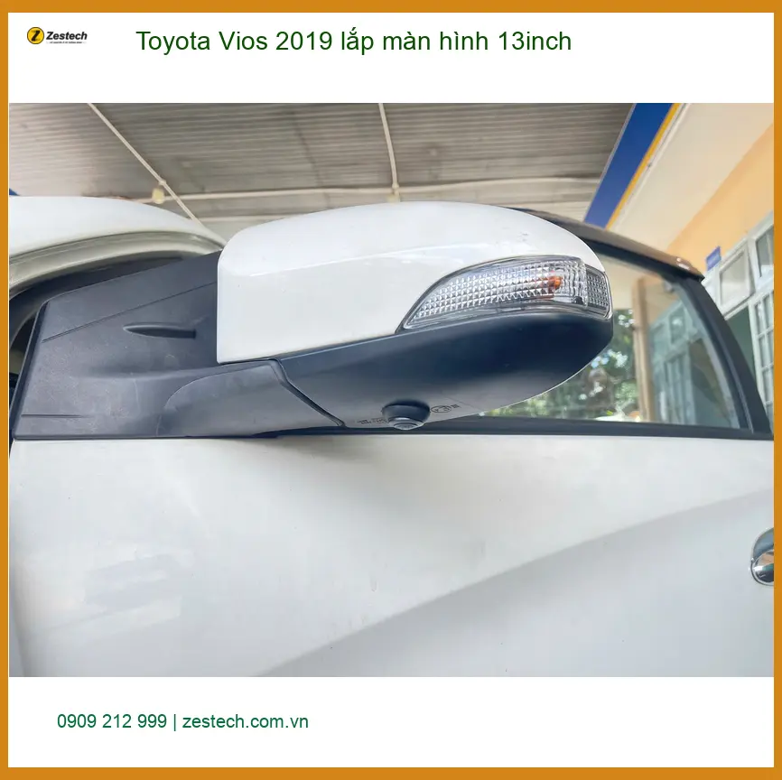 Bác Lâm lắp màn hình 13inch cho Toyota Vios 2019 tại Quận 9 để nâng tầm trải nghiệm giải trí