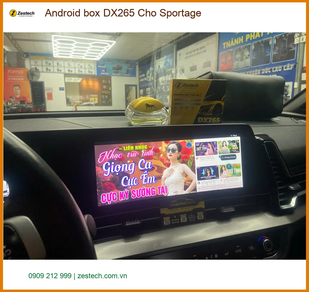 Anh Tùng lắp Android Box DX265 cho Kia Sportage tại Quận 12 để nâng cấp giải trí xe ảnh thực tế 2