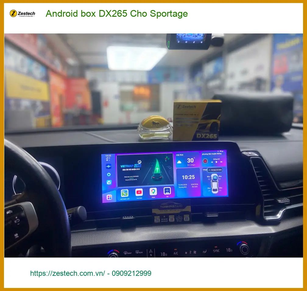 Anh Tùng lắp Android Box DX265 cho Kia Sportage tại Quận 12 để nâng cấp giải trí xe ảnh thực tế 4
