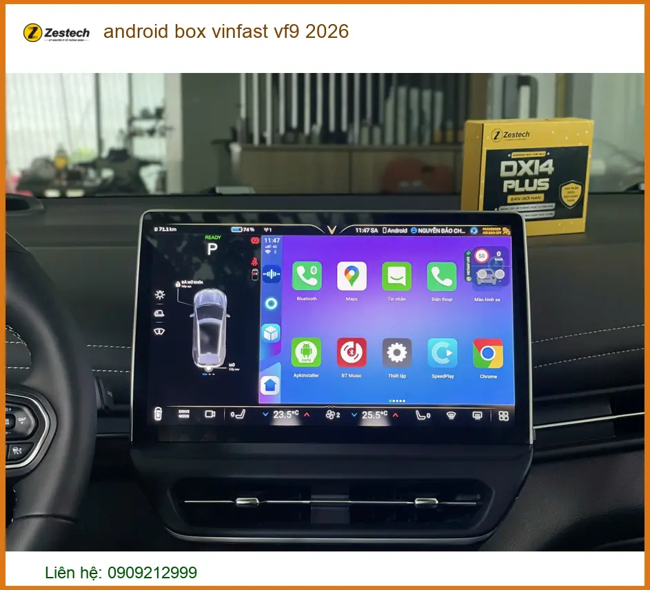 Bộ Android Box Zestech cho VinFast VF9 2026 - Địa Chỉ Lắp Đặt Uy Tín TPHCM