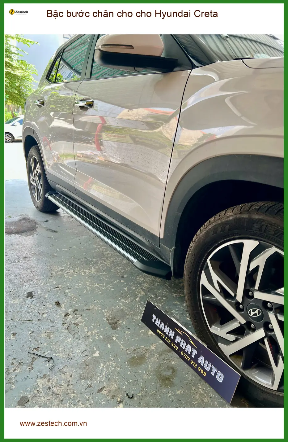 Cô Hà lắp bậc bước chân cho Hyundai Creta tại Quận Thủ Đức để cả nhà dễ dàng lên xuống xe ảnh thực tế 2