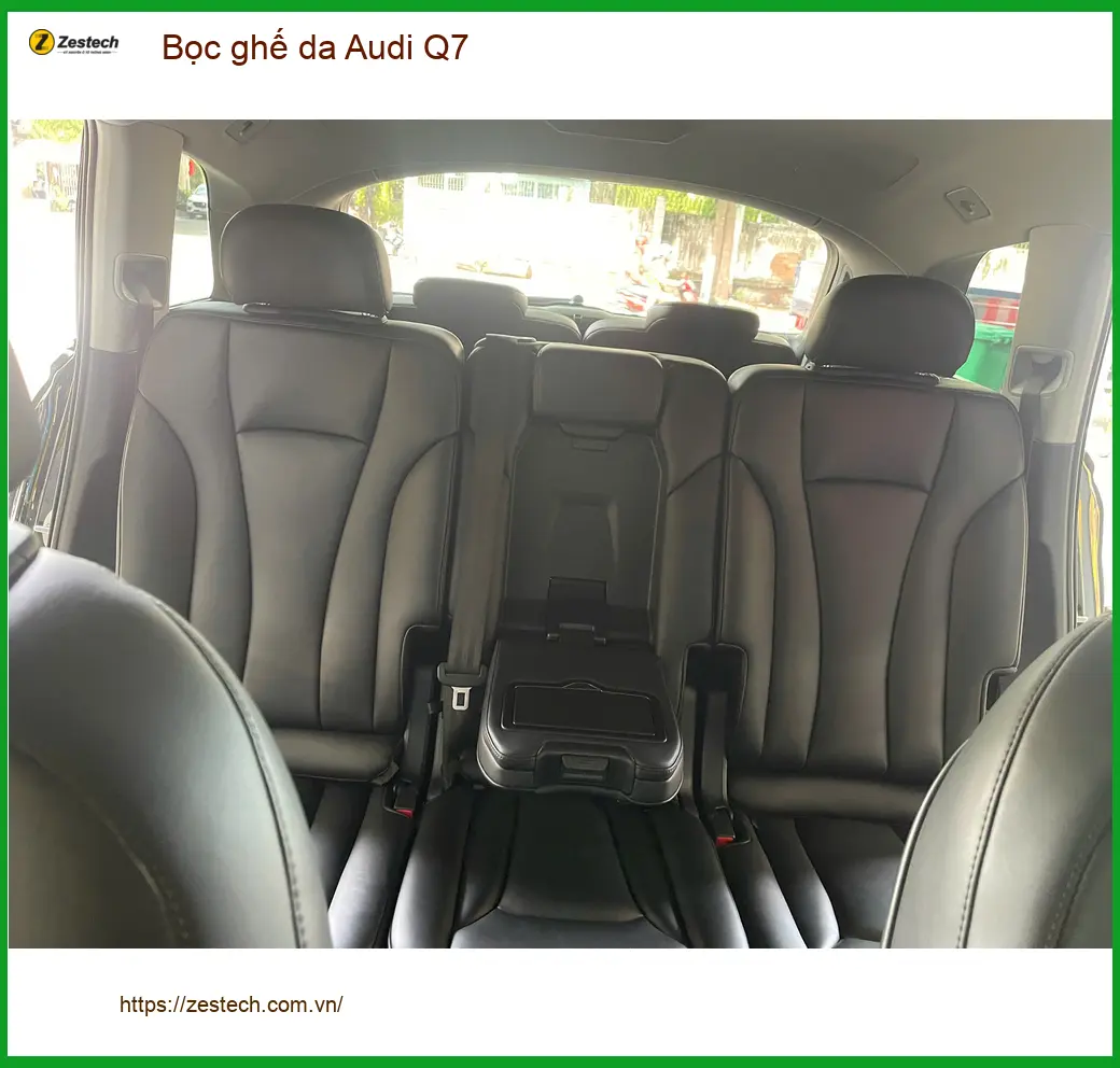 Anh Khải bọc ghế da Audi Q7 tại Quận 9 để nâng cấp nội thất xe sang trọng hơn