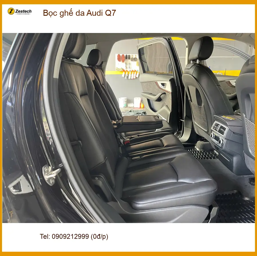 Anh Khải bọc ghế da Audi Q7 tại Quận 9 để nâng cấp nội thất xe sang trọng hơn ảnh thực tế 3