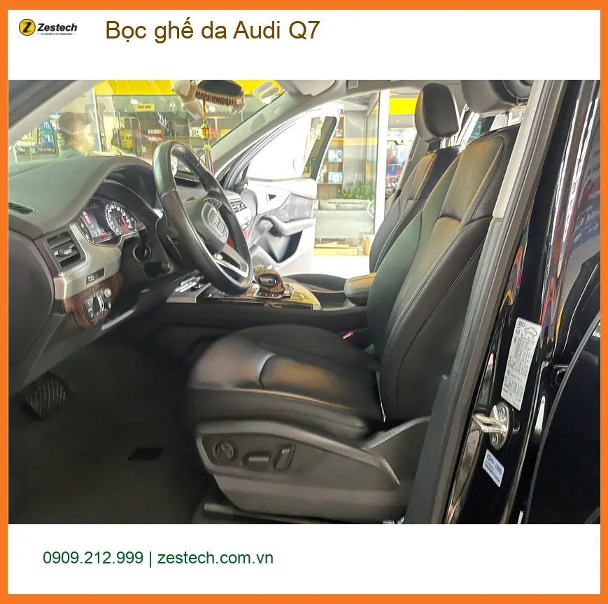 Anh Khải bọc ghế da Audi Q7 tại Quận 9 để nâng cấp nội thất xe sang trọng hơn ảnh thực tế 4