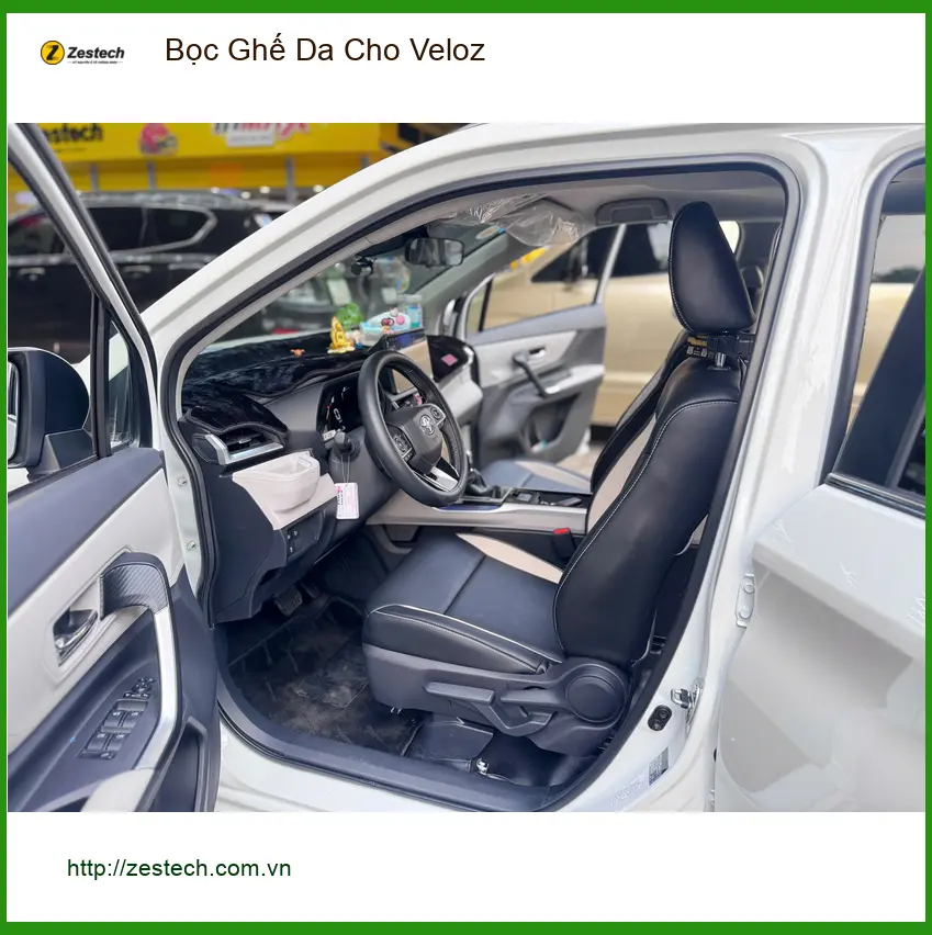 Chị Ngọc Anh bọc ghế da cho Veloz tại Quận 9 để xe luôn sạch đẹp