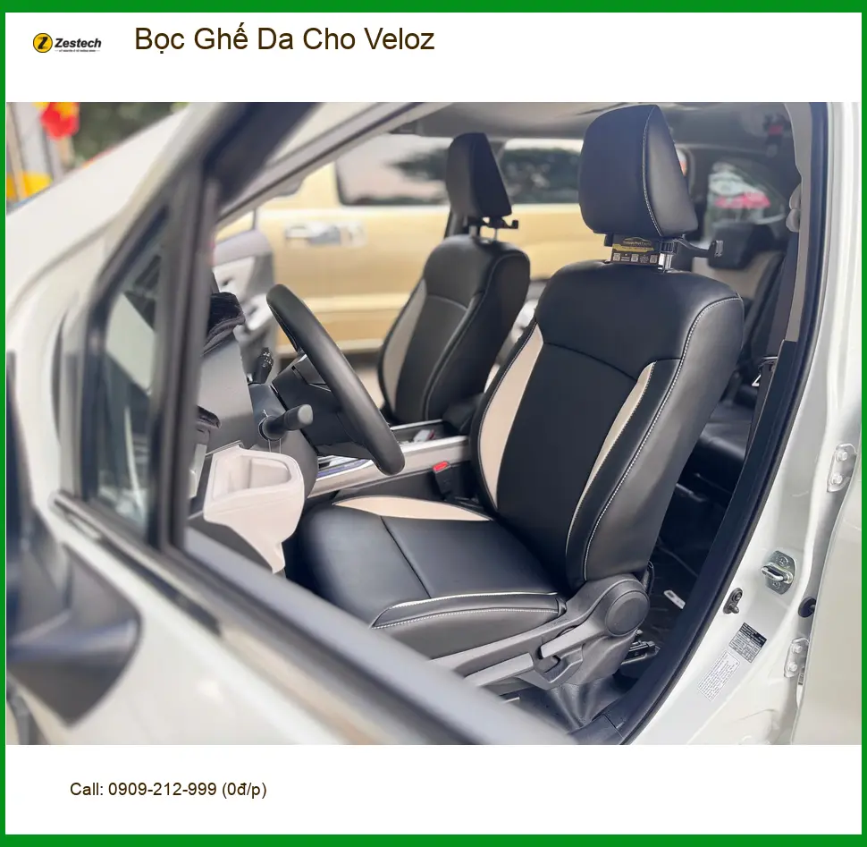 Chị Ngọc Anh bọc ghế da cho Veloz tại Quận 9 để xe luôn sạch đẹp ảnh thực tế 2