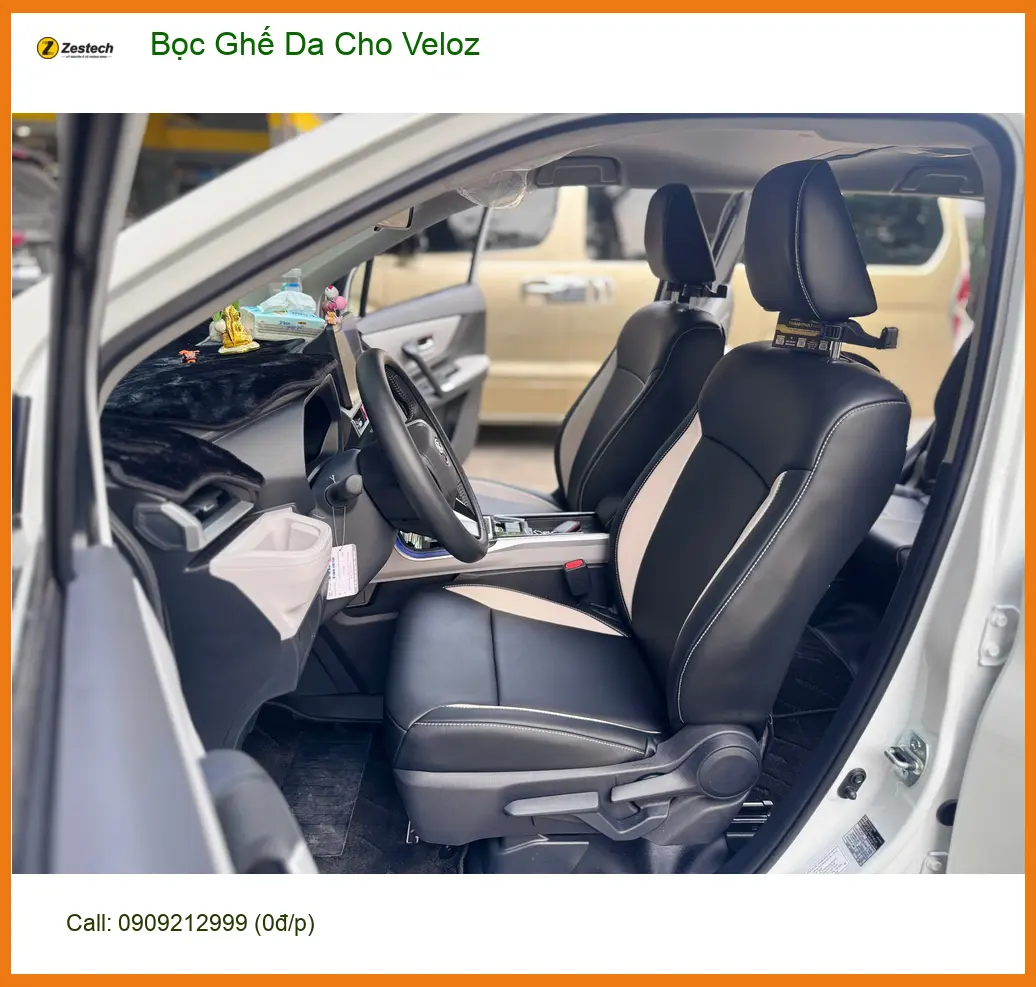 Chị Ngọc Anh bọc ghế da cho Veloz tại Quận 9 để xe luôn sạch đẹp ảnh thực tế 3
