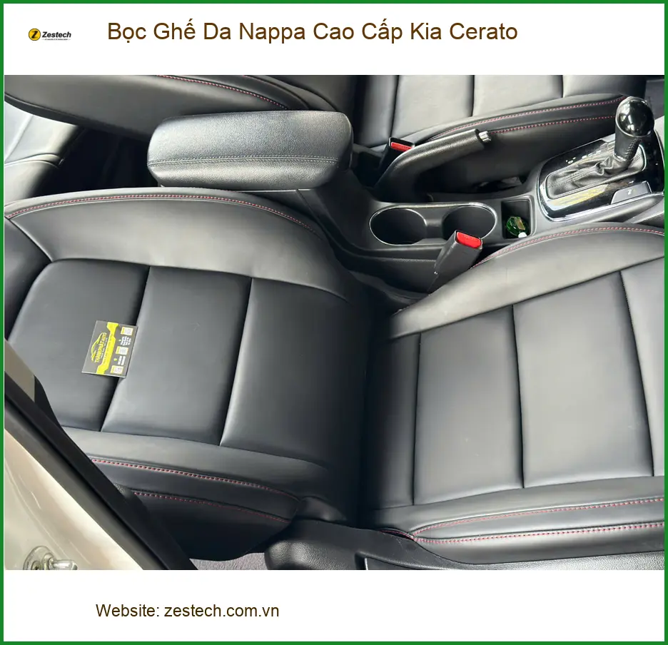 Anh Khang bọc ghế da Nappa cao cấp cho Kia Cerato tại Quận 12 để nội thất sang trọng hơn ảnh thực tế 3