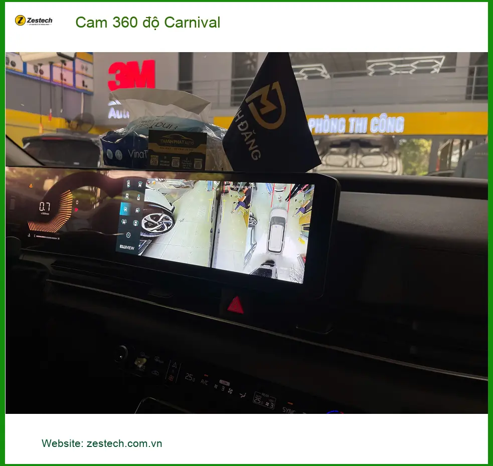 Chị Lan Anh lắp Cam 360 độ Kia Carnival tại Quận 9 quan sát toàn diện ảnh thực tế 2