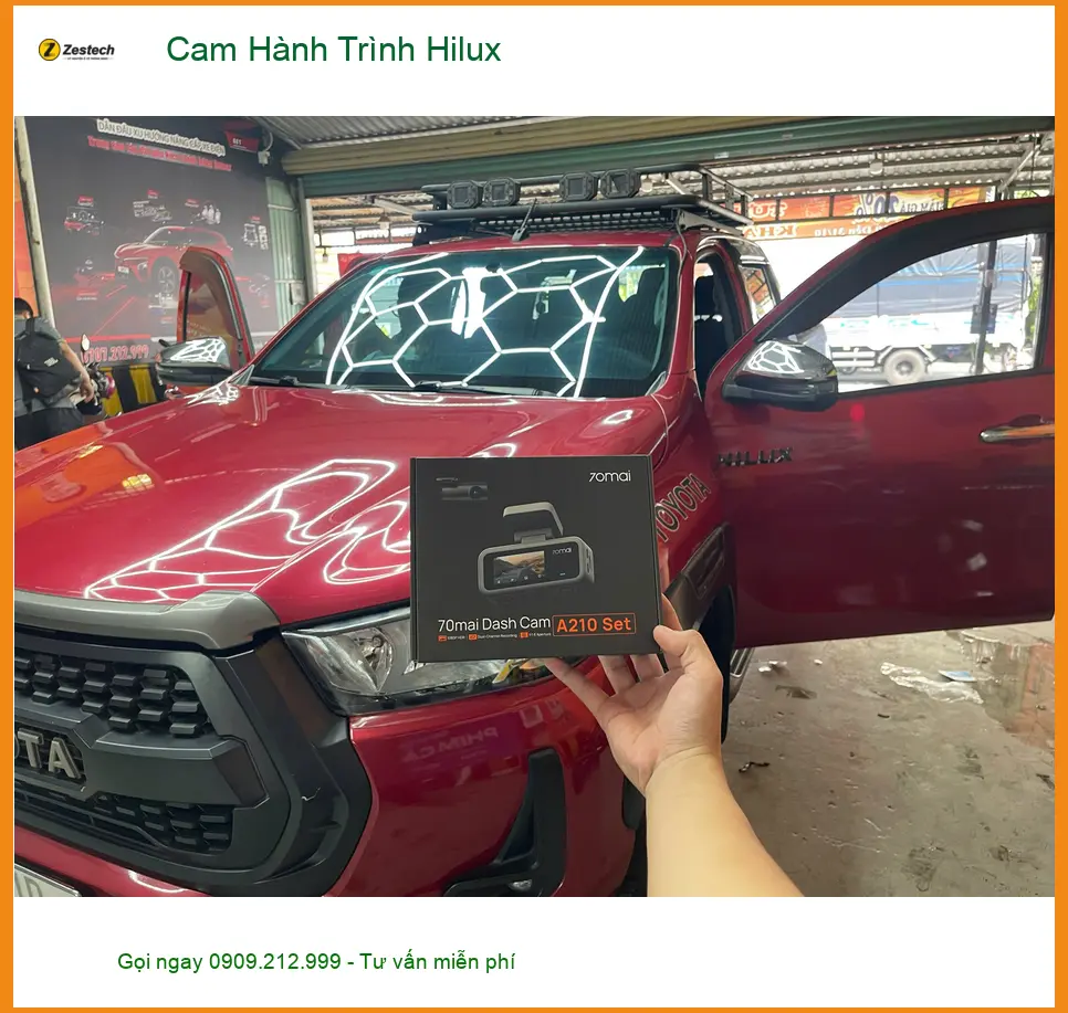 Anh Khôi lắp Cam Hành Trình Hilux Quận 12 để yên tâm hơn khi lái xe ban đêm