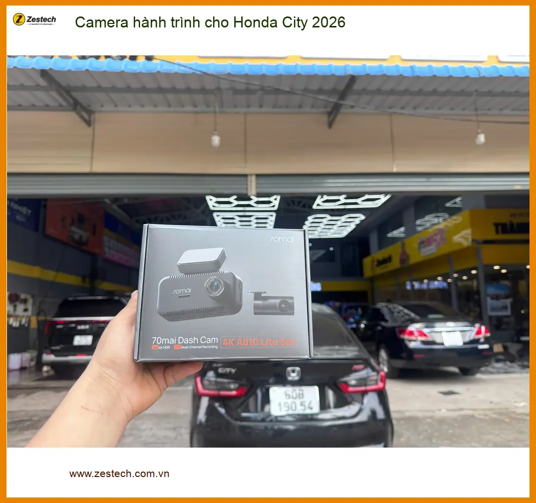 Chị Thảo lắp Camera hành trình Honda City 2026 tại Quận 9