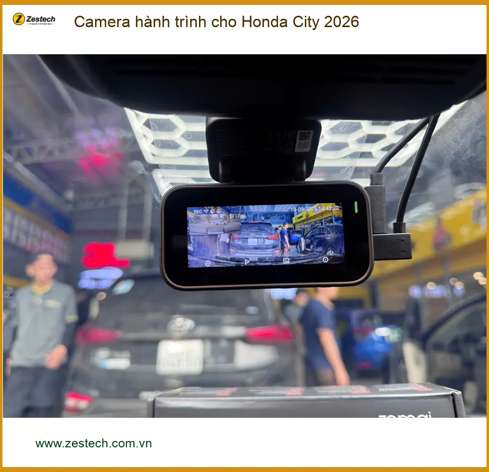 Chị Thảo lắp Camera hành trình Honda City 2026 tại Quận 9 ảnh thực tế 2